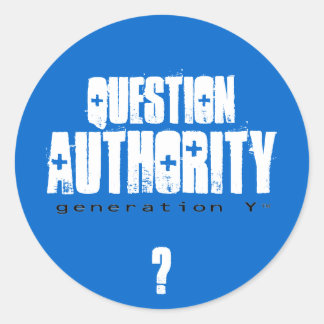 Rond Sticker de l'autorité de question II