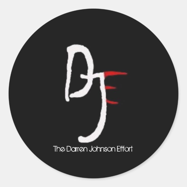 Rond Sticker de logo DJE (6 pack) (Devant)