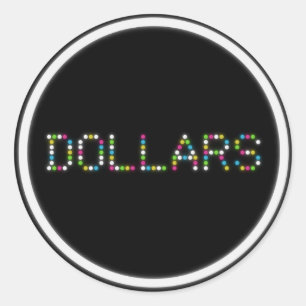 Rond Sticker de logo Dollars
