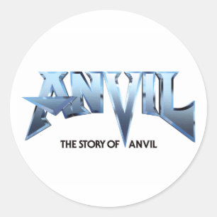 ROND STICKER DE LOGO DU FILM ANVIL BLANC