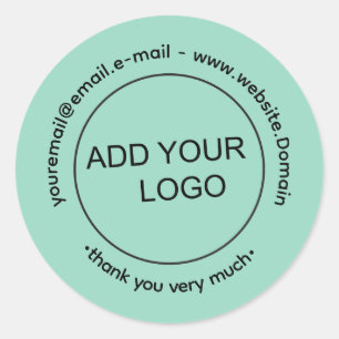 Rond Sticker de logo personnalisé Turquoise souple