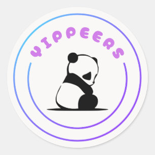 Rond Sticker de logo Yippeers