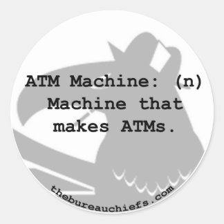 Rond Sticker de machine ATM