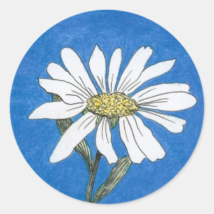 Rond Sticker de marguerite
