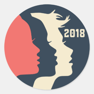 Rond Sticker de mars 2018 pour femmes