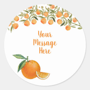 Rond Sticker de message d'aquarelle Little Cutie