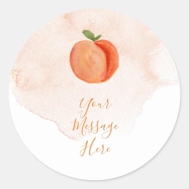 Rond Sticker de message Summer Sweet Little Peach (Devant)