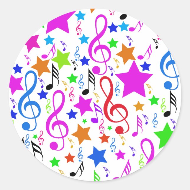 Rond Sticker de musique (Devant)