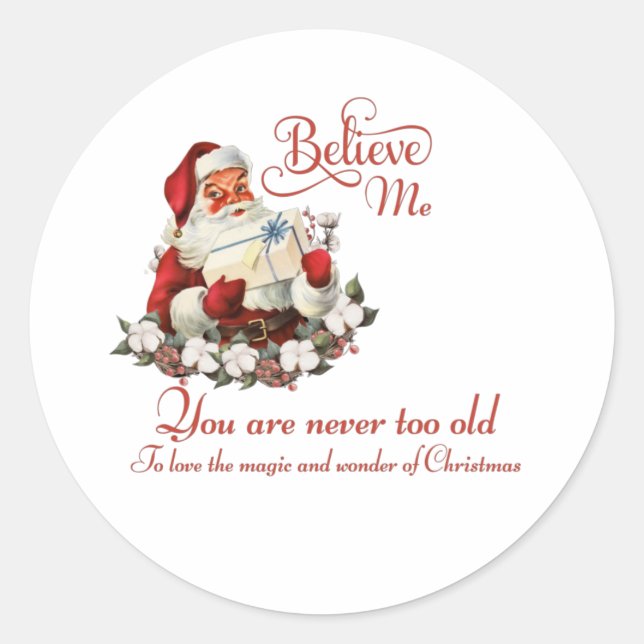 Rond Sticker de Noël (Devant)
