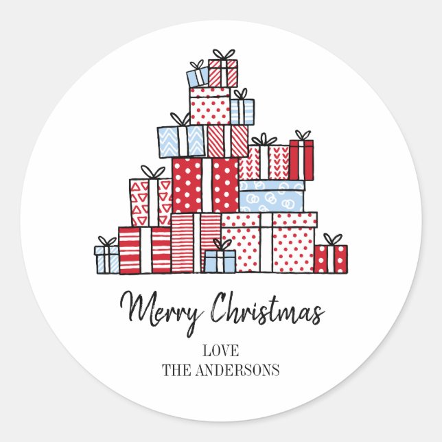 Rond Sticker de Noël (Devant)