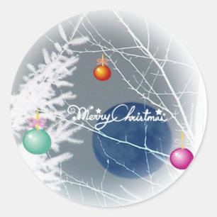 Rond Sticker de Noël Blue Moon