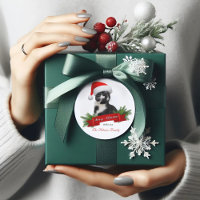 Sticker de Noël Casquette de chat sarcastique amus
