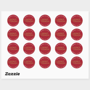 Rond Sticker de Noël classique et élégant