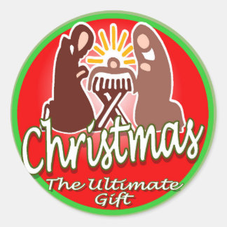 Rond Sticker de Noël de la Sainte Famille