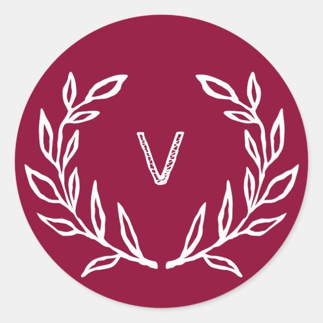 Rond Sticker de Noël de Noël à Magenta (Devant)