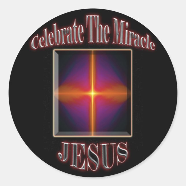 Rond Sticker de Noël Jésus (Devant)