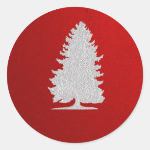 Rond Sticker de Noël Silhouette