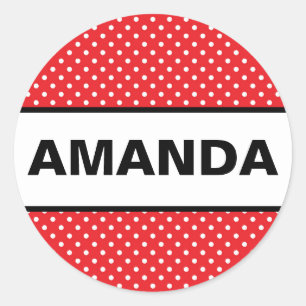 Rond Sticker de nom personnalisé inspiré de la souris M