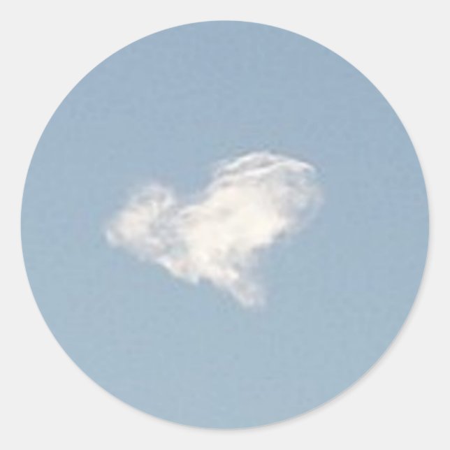 Rond Sticker de nuage cardiaque (Devant)