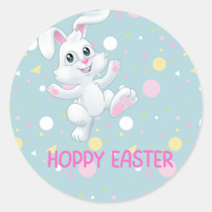 Rond Sticker de Pâques Hoppy