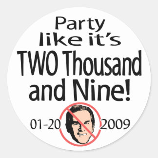 Rond Sticker de Party Like It's 2009