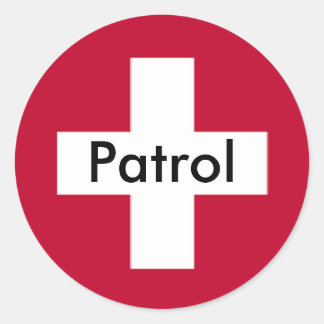 Rond Sticker de patrouille - Un