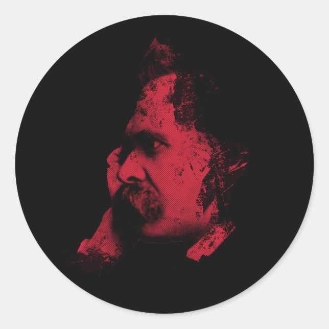 Rond Sticker de philosophie Nietzsche (Devant)