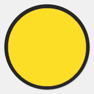 Rond Sticker de pièce de jeu RAINBO - Grand Jaune sur N