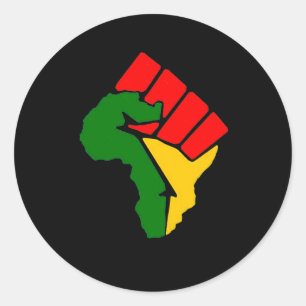 Rond Sticker de poing levé en Afrique
