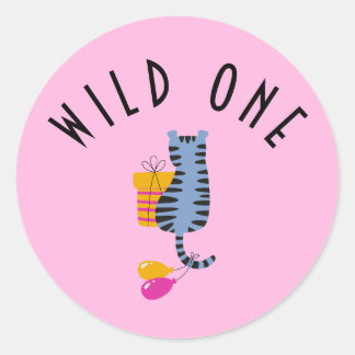 Rond Sticker de première année Wild One Girl