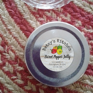 Rond Sticker de produit de gelée de poivre doux