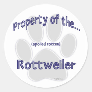 Rond Sticker de propriété Rottweiler