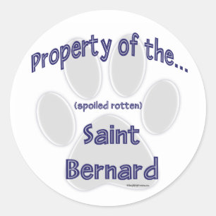 Rond Sticker de propriété Saint Bernard