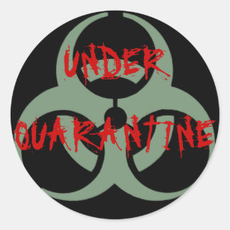 Rond Sticker de quarantaine