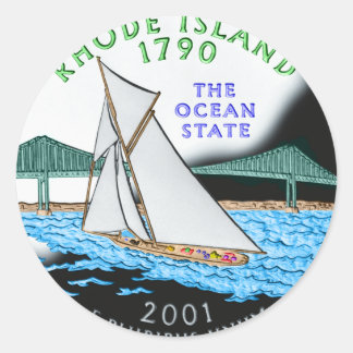 Rond Sticker de Rhode Island