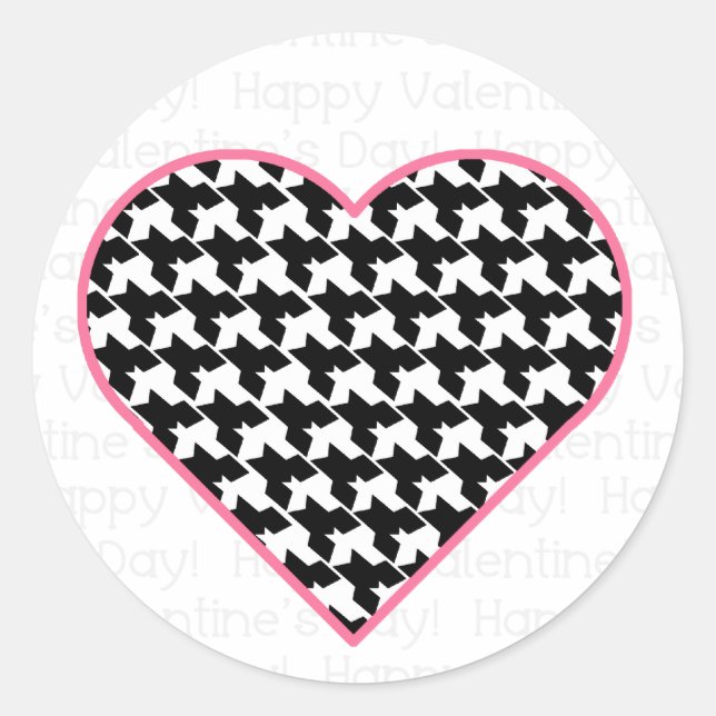 Rond Sticker de Saint Valentin - Coeur de poitrine (Devant)