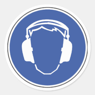 Rond Sticker de sécurité de protection auditive