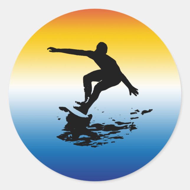Rond Sticker de surf (Devant)