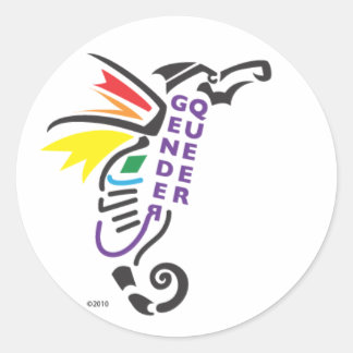 Rond Sticker de symbole de genre (petit 1 1/2 pouce)