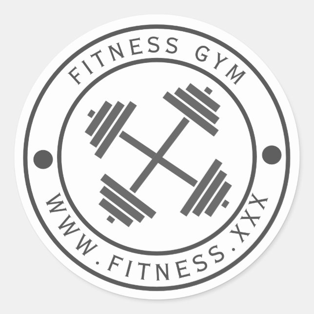 Rond Sticker de typographie du logo Gym (Devant)