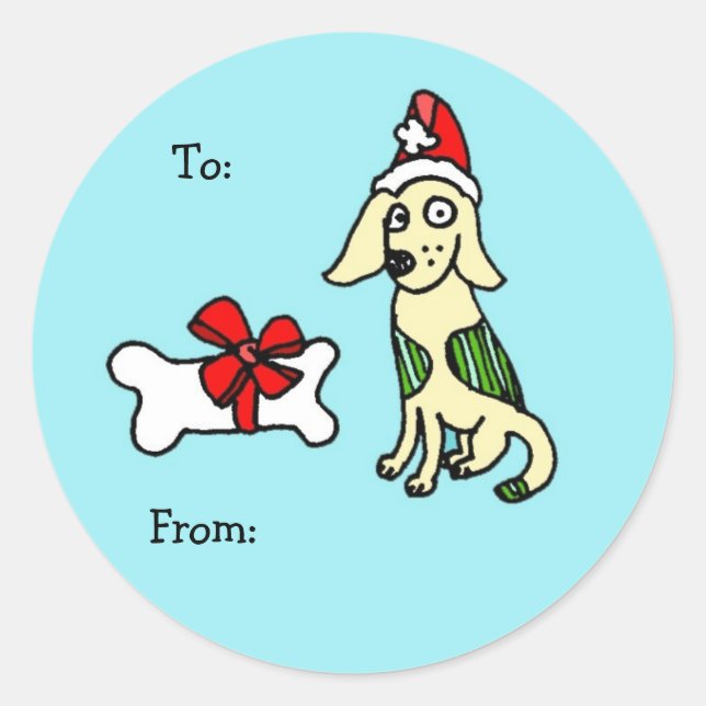 Rond Sticker de vacances de chien (Devant)