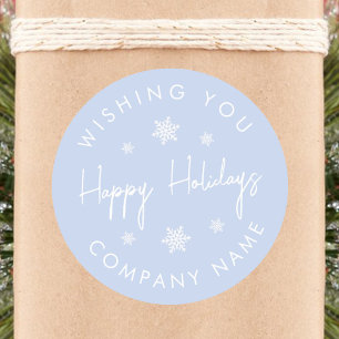 Rond Sticker de vacances moderne Snowflake