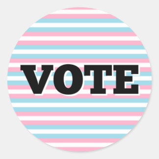 Rond Sticker de vote sur l'Arrière - plan de la Trans P