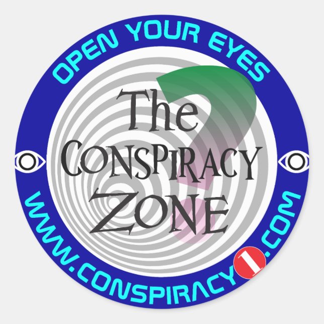 Rond Sticker de zone de conspiration (sombre) (Devant)