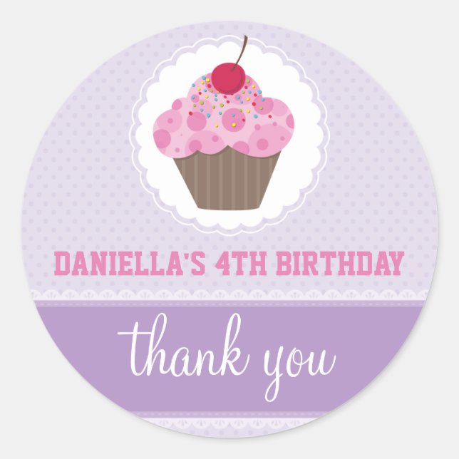 Rond STICKER DÉCORATIF :: cupcake 4 (Devant)