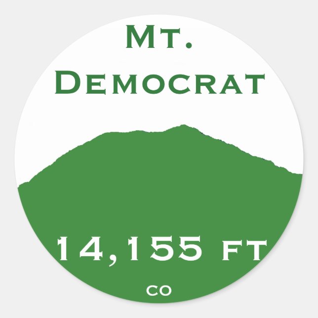 Rond Sticker démocrate Mt. (Devant)