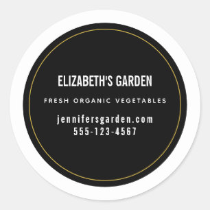 Rond Sticker d'entreprise simple sur Arrière - plan noi