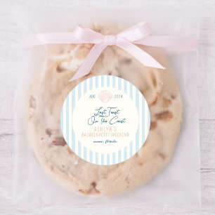 Rond Sticker dernier Toast On the Coast Bachelorette ro