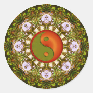 Rond Sticker des étendues de YinYang Mandala