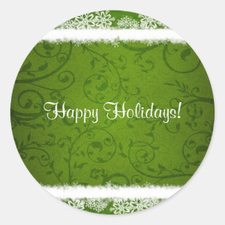 Rond Sticker Design de Noël